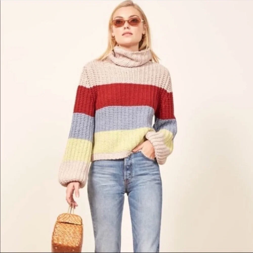 Reformation La Ligne Collaboration Color Me Happy Turtleneck Sweater